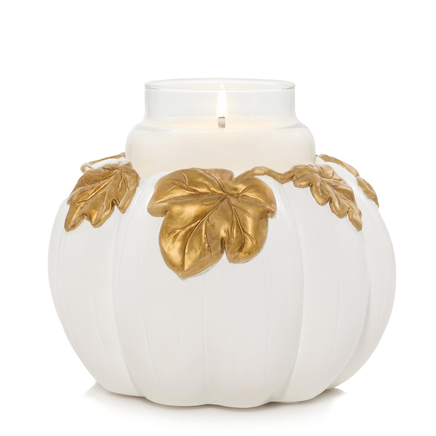 White Pumpkin Resin Holder JH9P