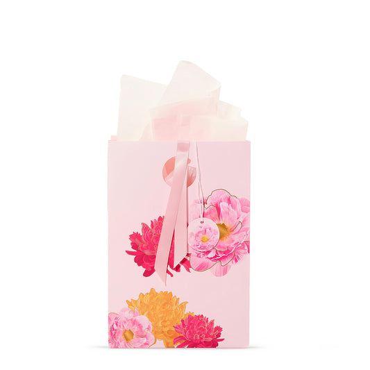 Pink Peony Floral Gift Bag MZ33